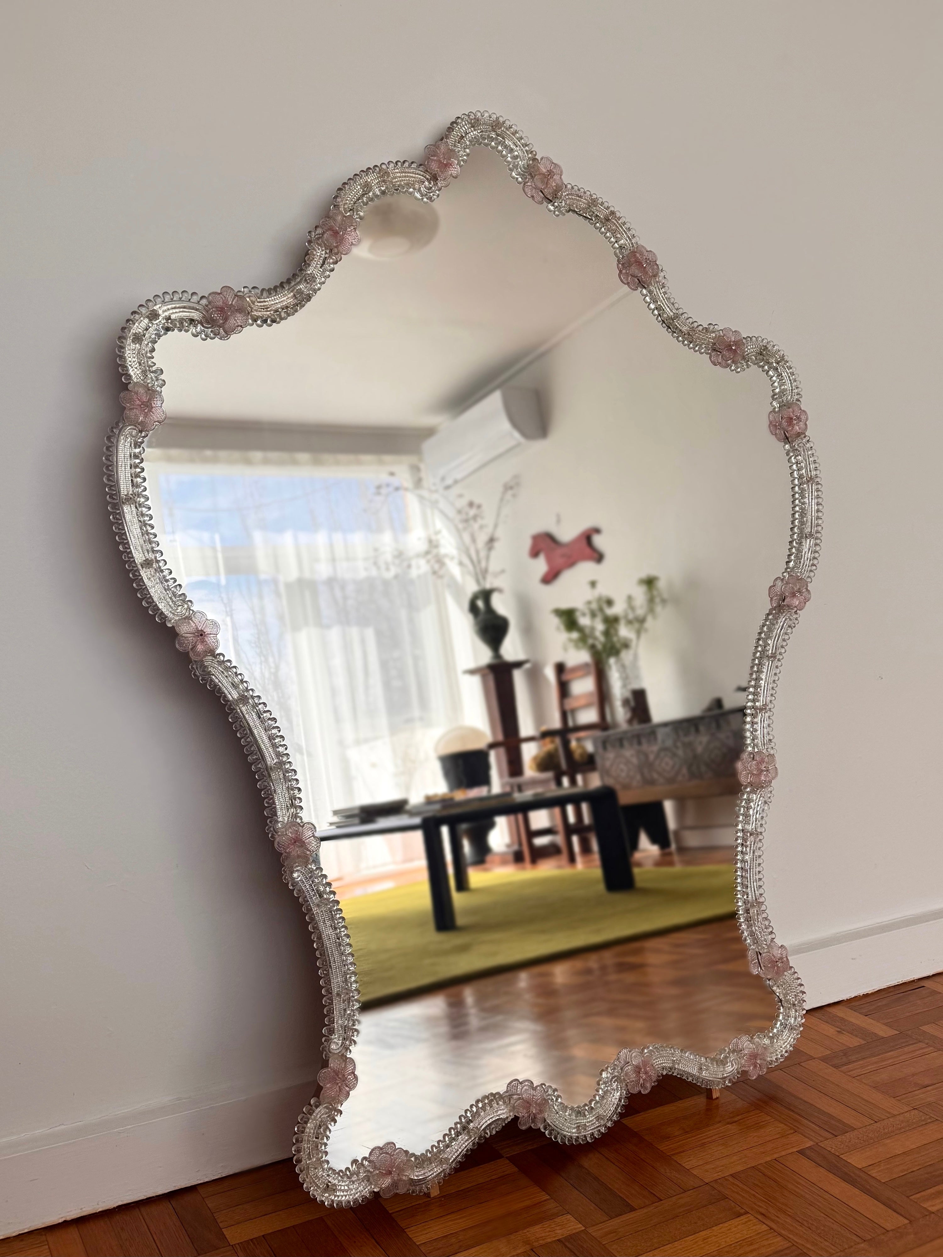 Venetian Floral Mirror by Murano
