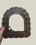 Mexican folk art punched tin mirror