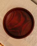 Red japanese wooden bowl