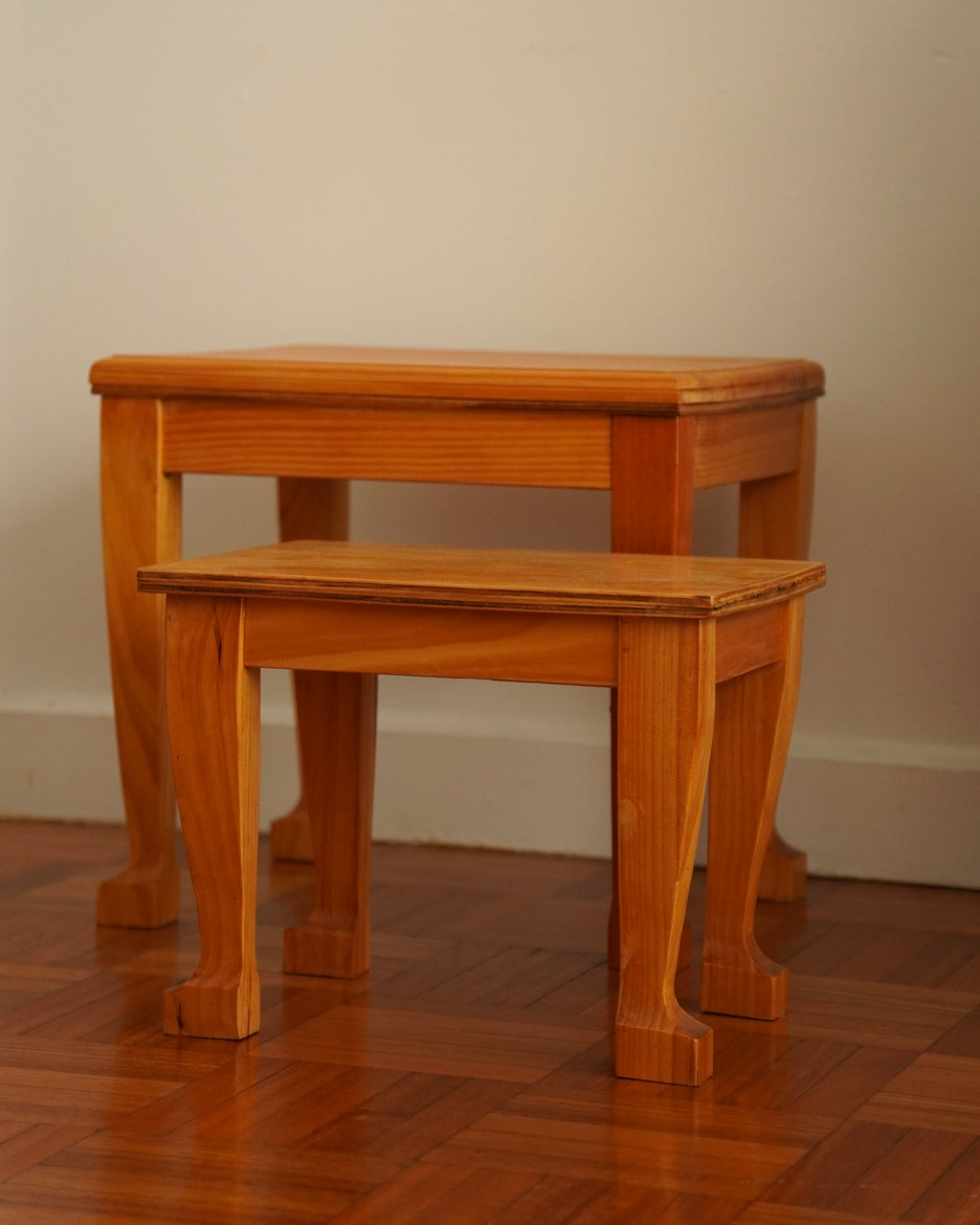 Pair of wooden side tables