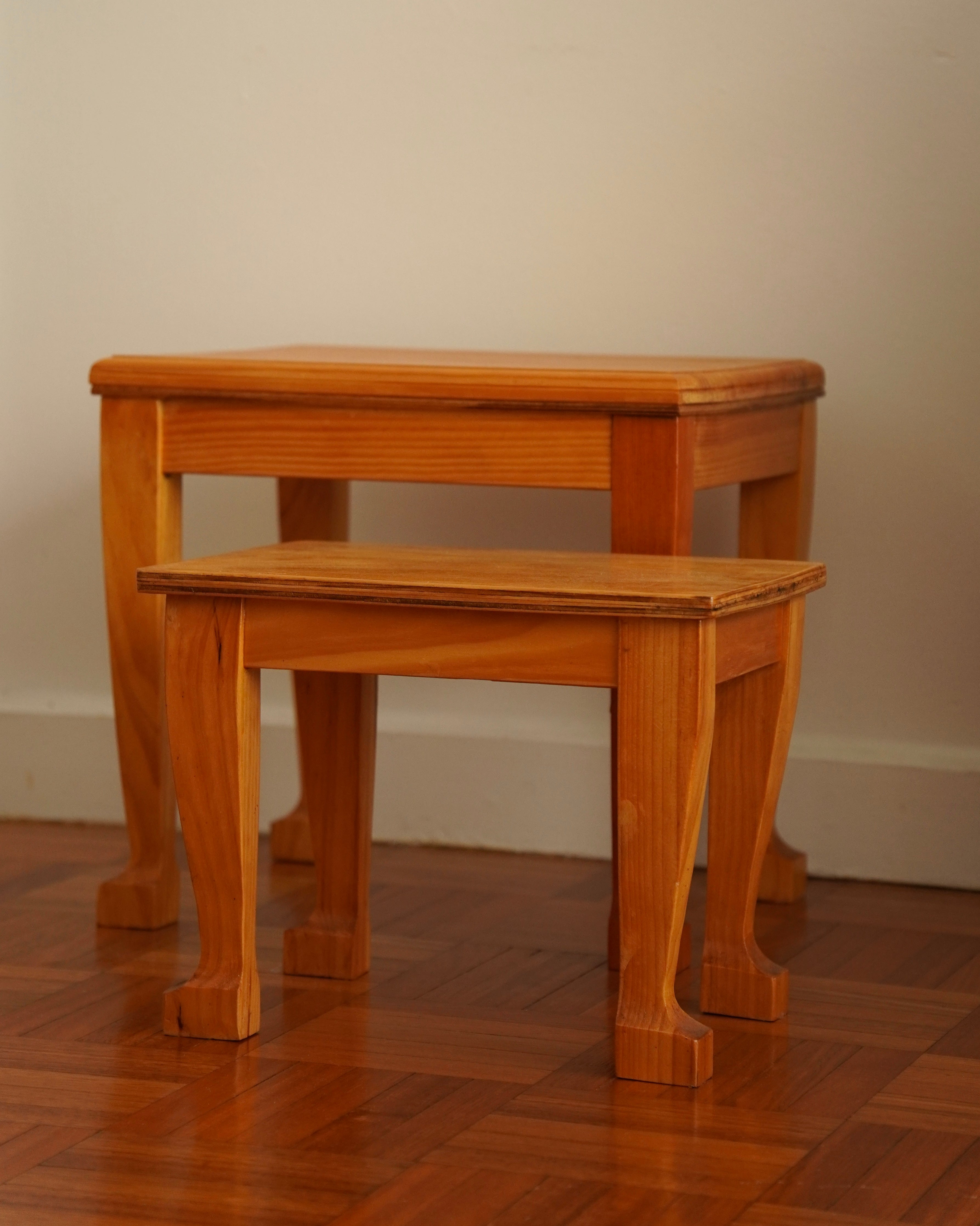 Pair of wooden side tables