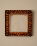 Wood inlay square frame