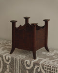 Wooden planter container (possibly tiger oak)