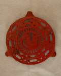 Cast iron red rooster trivet