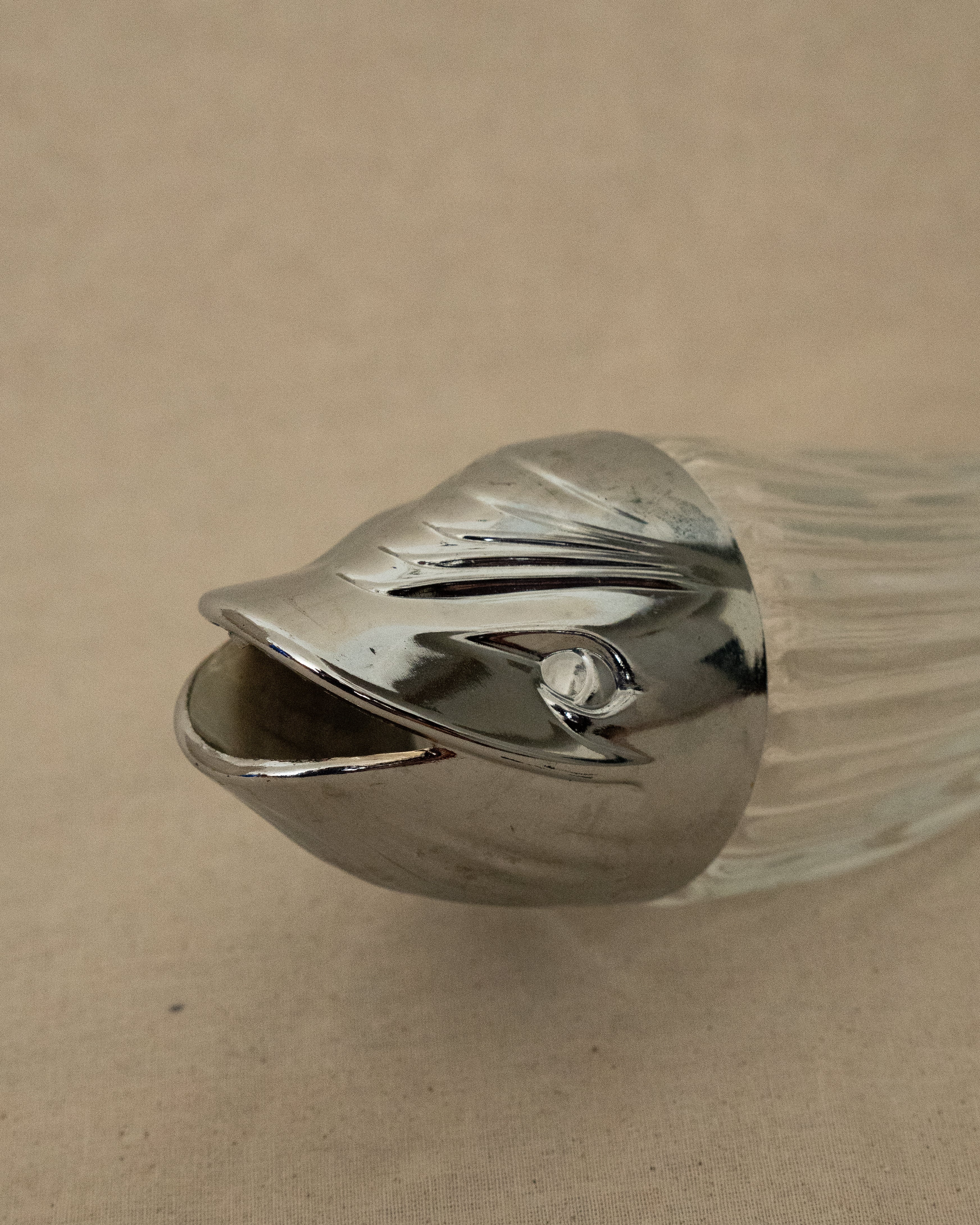 Silver coloured fish glass