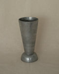 Conical aluminum vase with half sphere base
