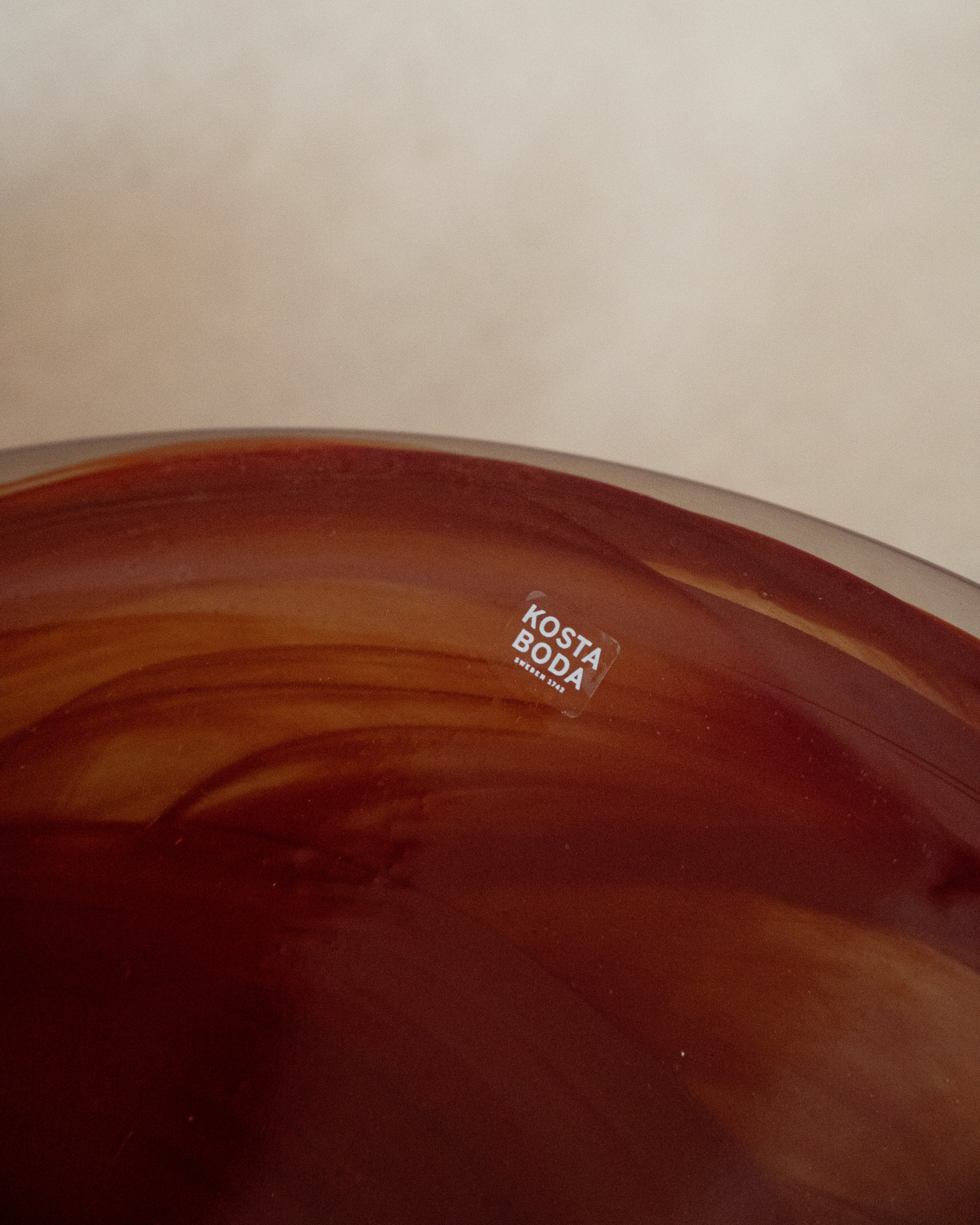 Kosta boda red glass bowl