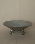 Aluminum bowl with three spiral feet