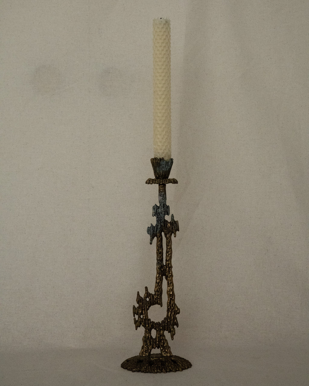 Brutalist single candle holder