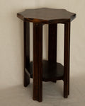 Carved wooden stool nightstand plant stand table