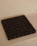 Set of 4 dark wooden placemats