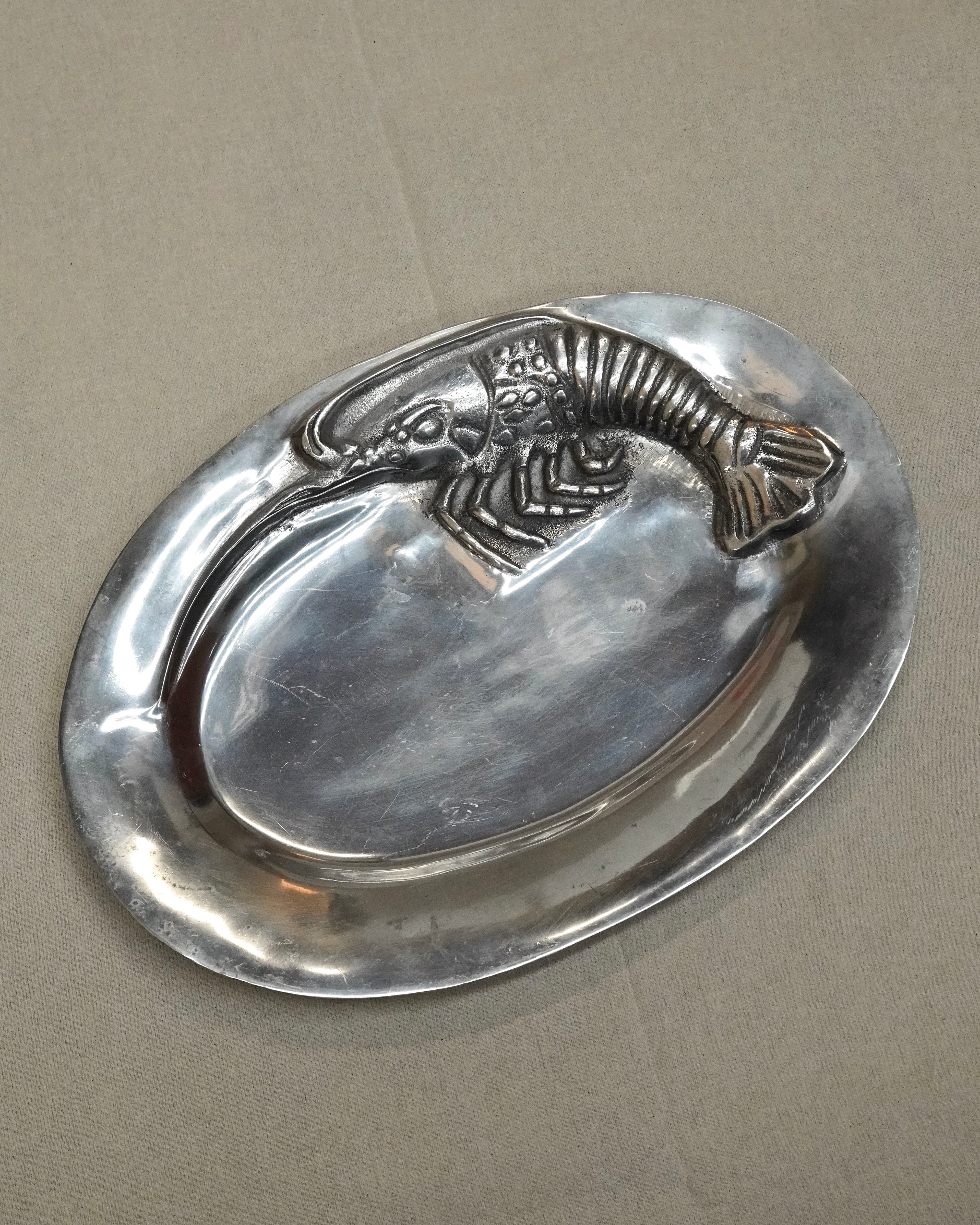 Lobster pewter plate dish