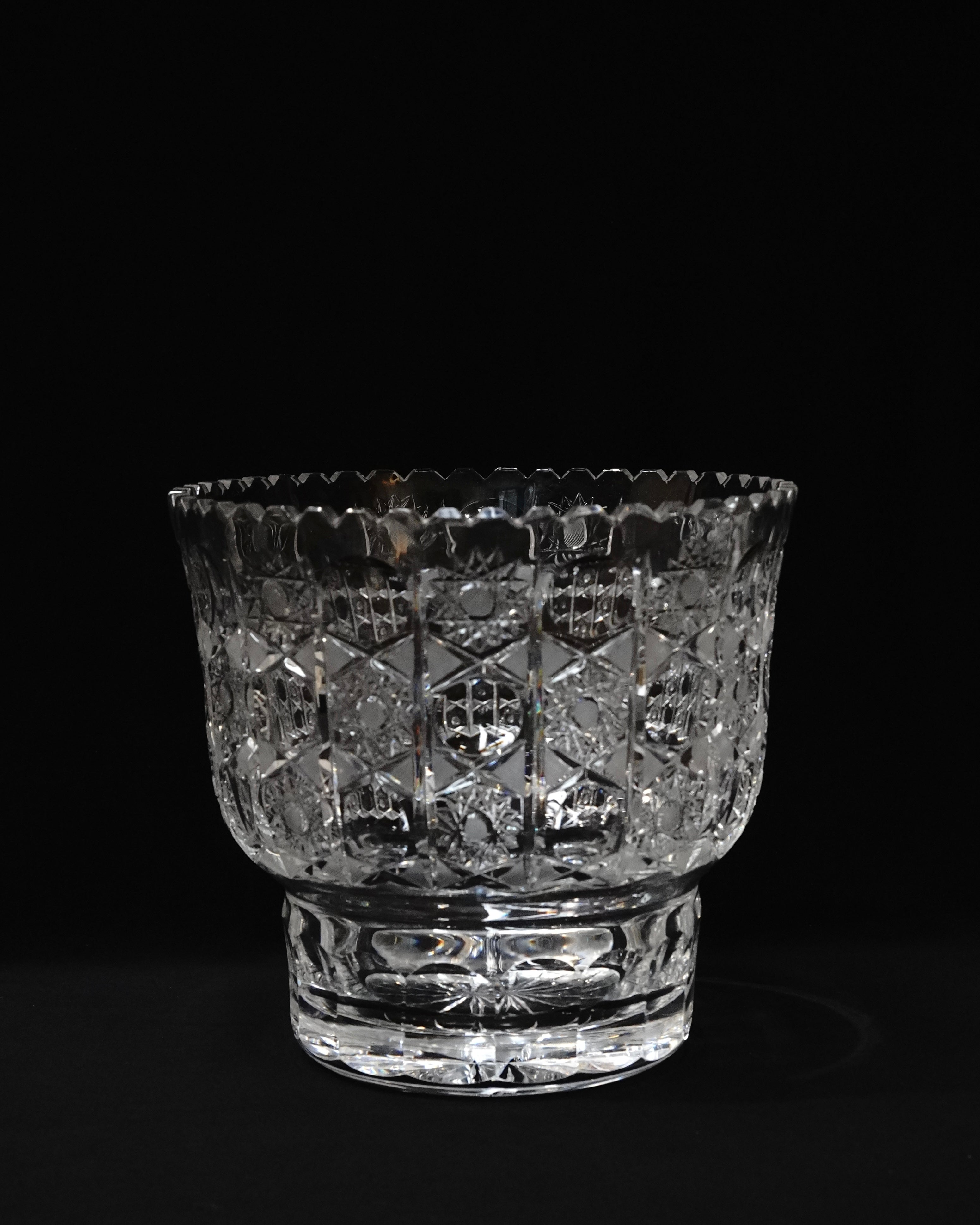 Crystal footed vase
