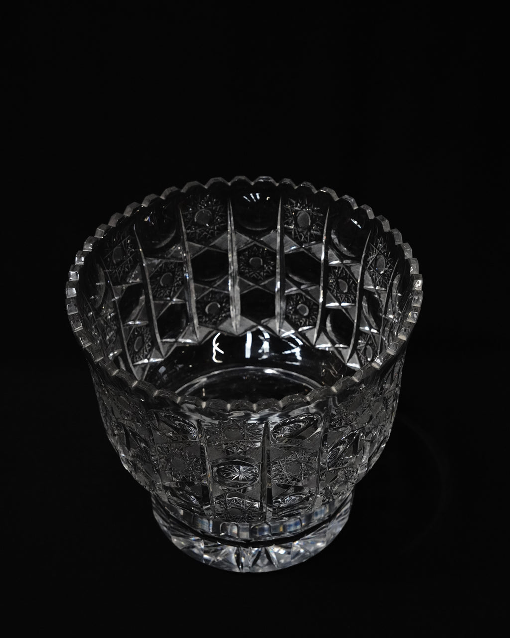 Crystal footed vase