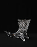 Crystal cornucopia vase