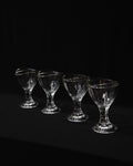 Set of 4 glass ice cream cups