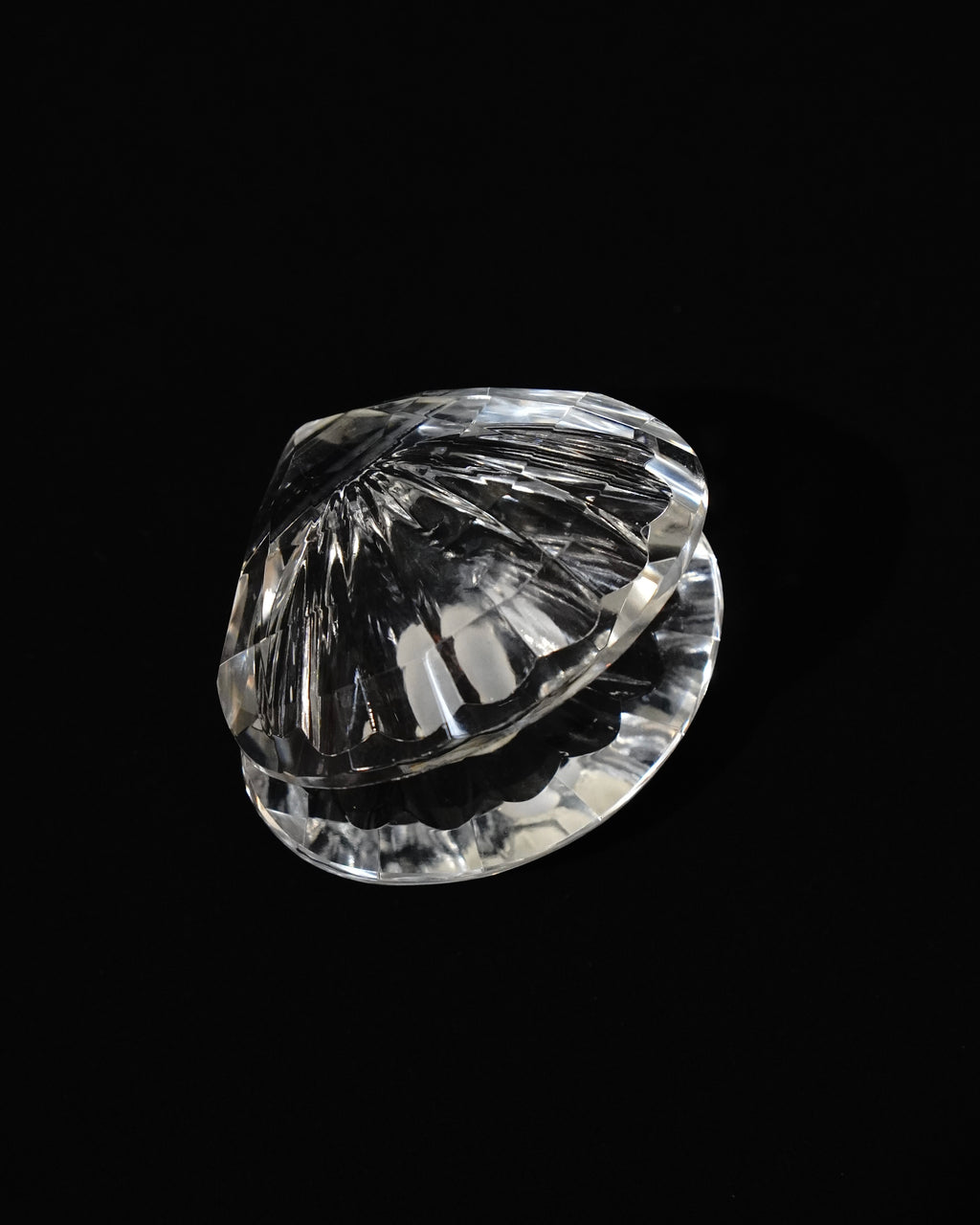 Crystal clam with pearl