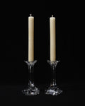 Pair of crystal candle holders