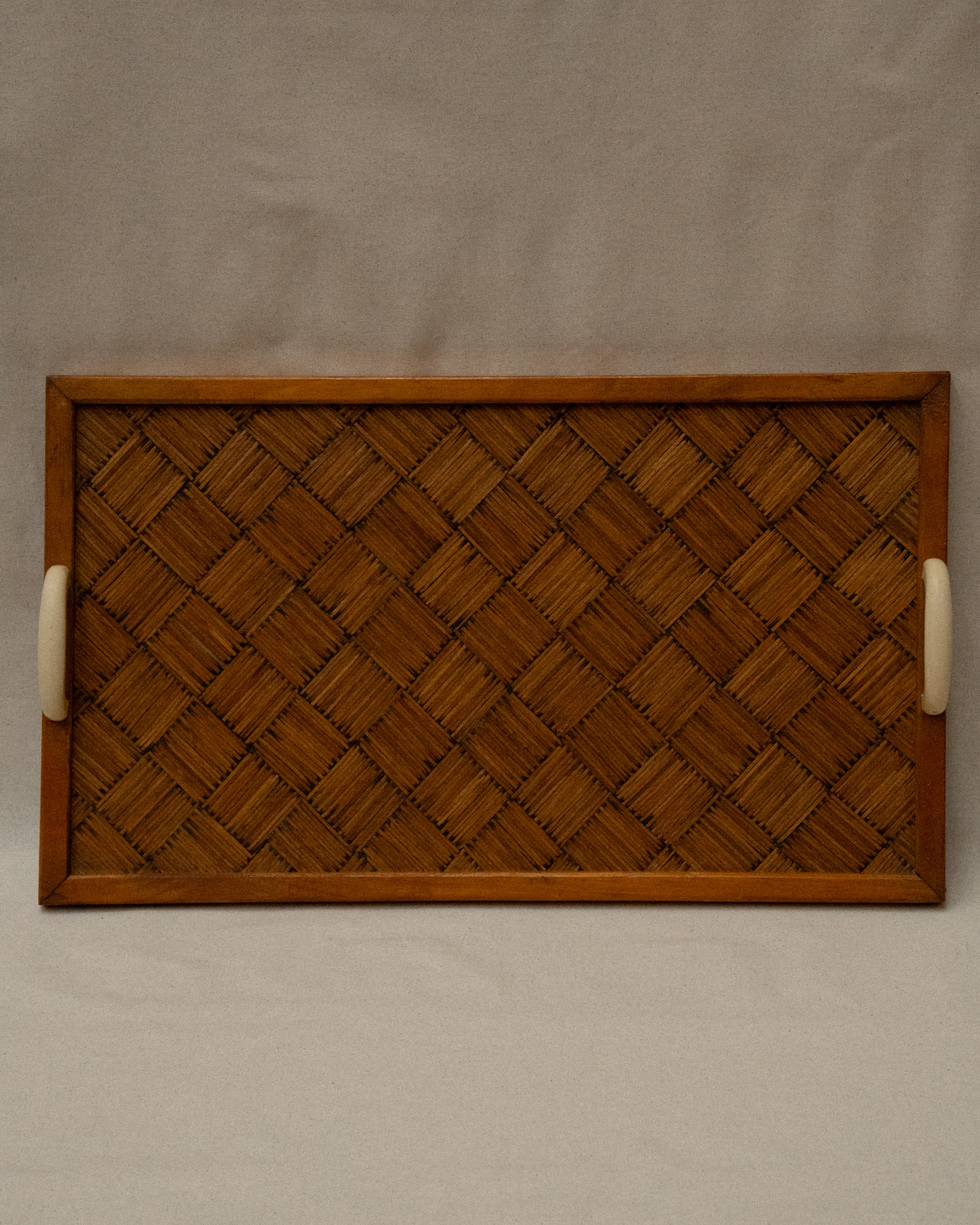 Matchstick tramp art tray