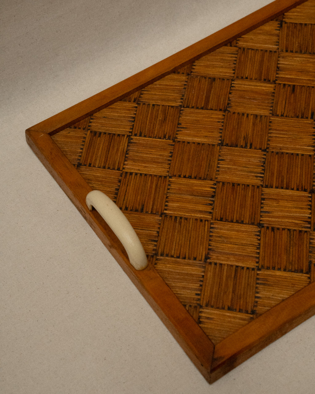 Matchstick tramp art tray