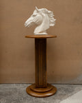 Japanese wooden pedestal plinth stand by "Maruni" with beautiful interlocking wooden joints
