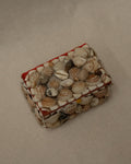 Seashell adorned rectangular trinket box