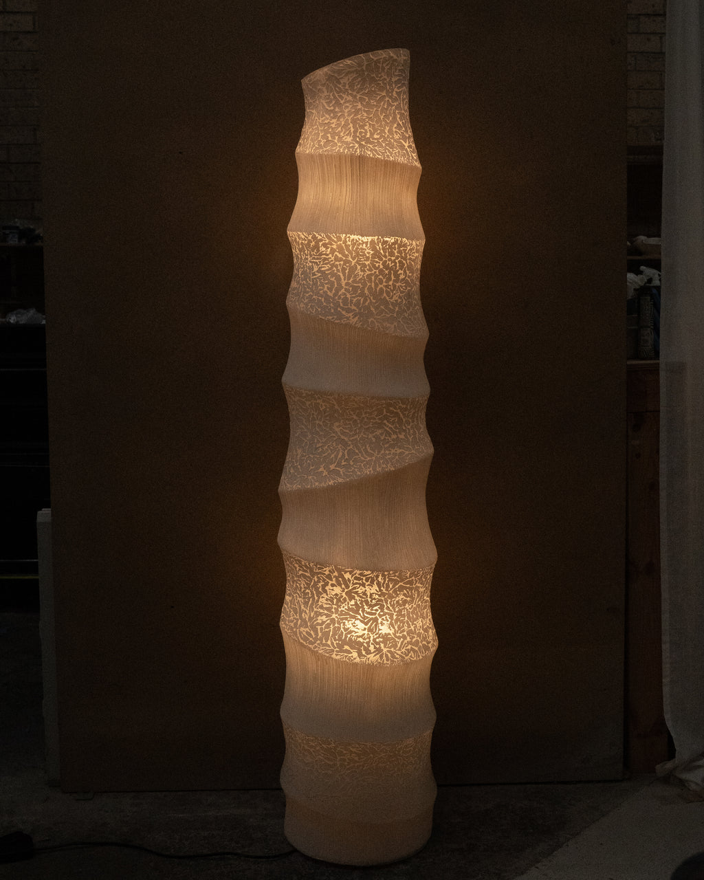 Fiberglass floor lamp