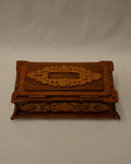 20th century handmade wooden box lined with fabric