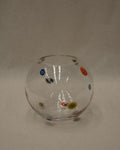 Glass ball vase with Millefiori Inlay, Murano style, Medium