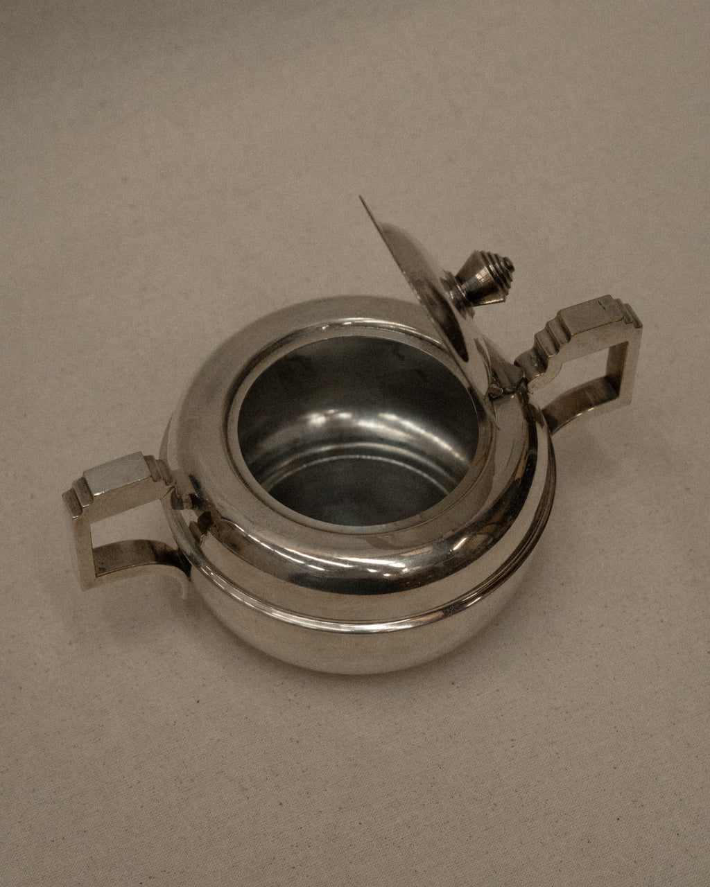 Silver plated sugar/salt pot, double handle