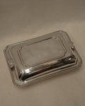 Silver plated tray with cloche with handles