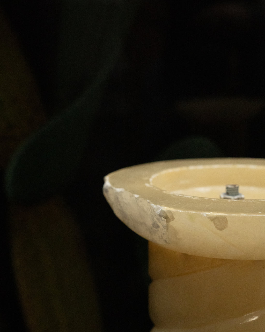 Alabaster pedestal
