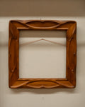 Hand carved square wooden frame