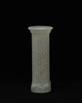 Scavo glass Corinthian column form vase