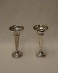Pair of silver plated vases