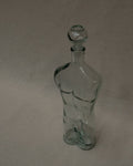 Male torso glass bottle with stopper
