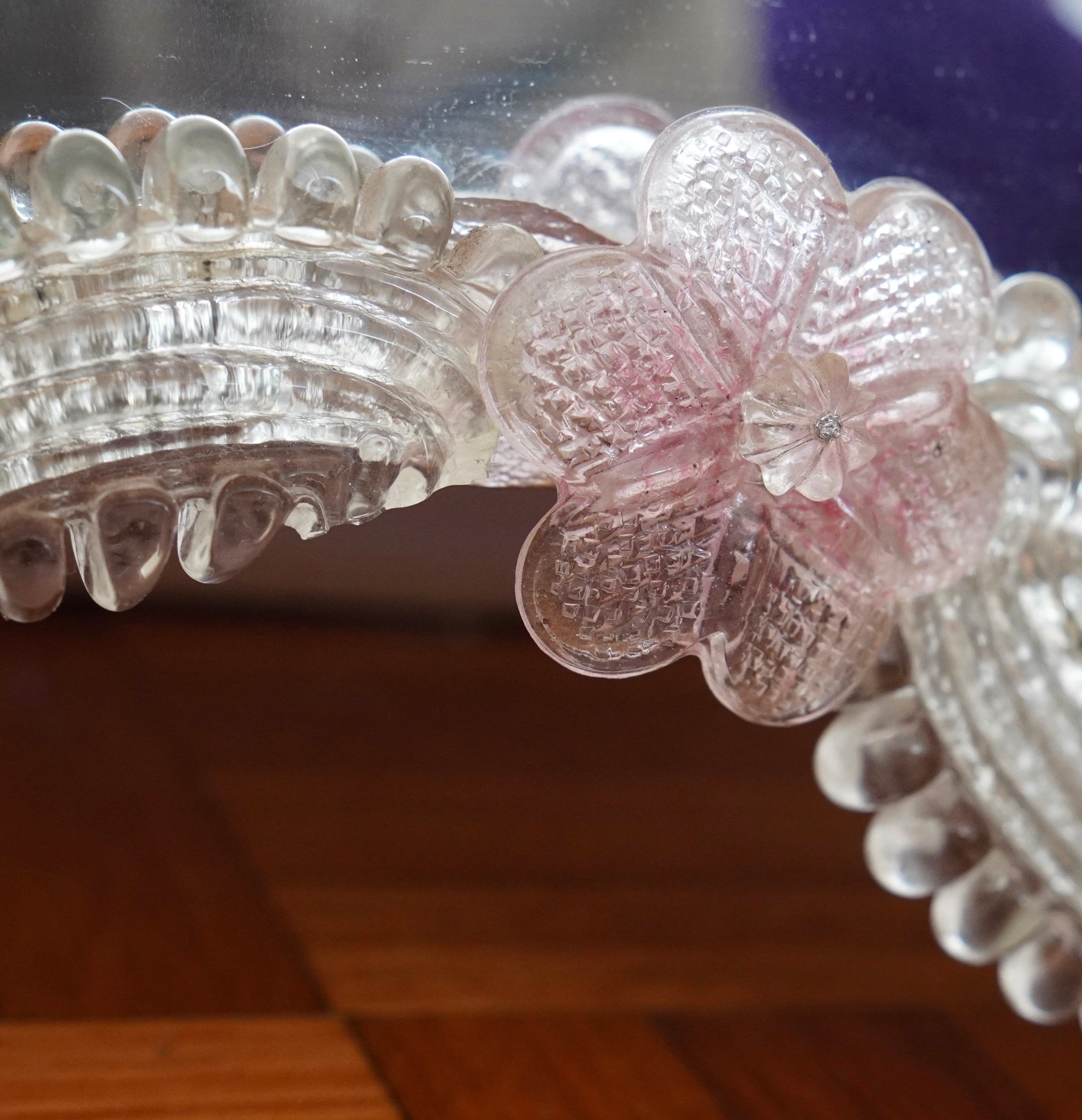 Venetian Floral Mirror by Murano