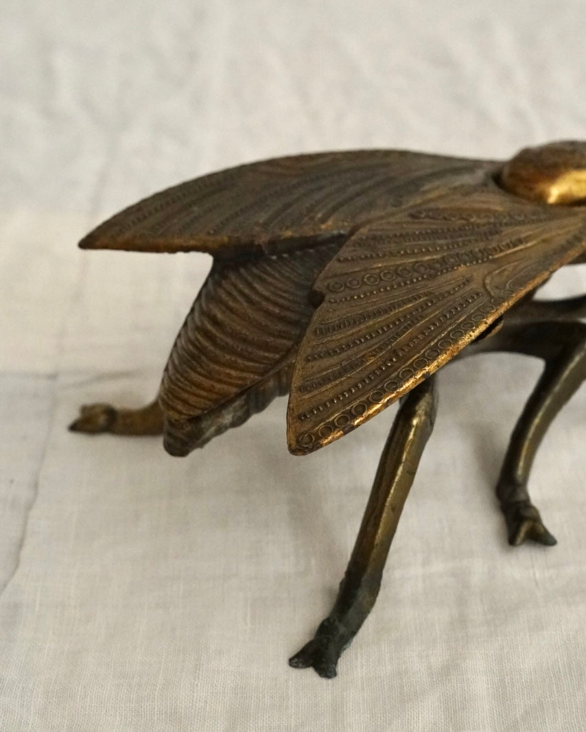 Italian bronze fly ashtray/trinket box