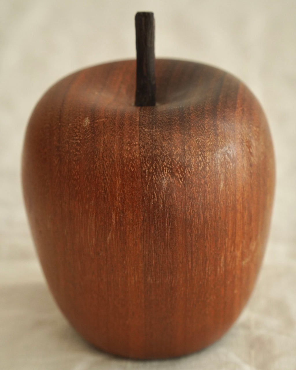 Carved wooden apple