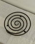 Wrought iron spiral trivet with tapered ends