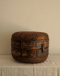 Large japanese woven lidded container