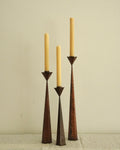 Set of 3 mexican punched metal candle holders