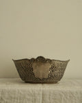 Embossed silver coloured decorative bucket