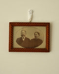 Small tramp art wooden picture frame