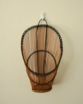 Japanese woven wall hanging basket