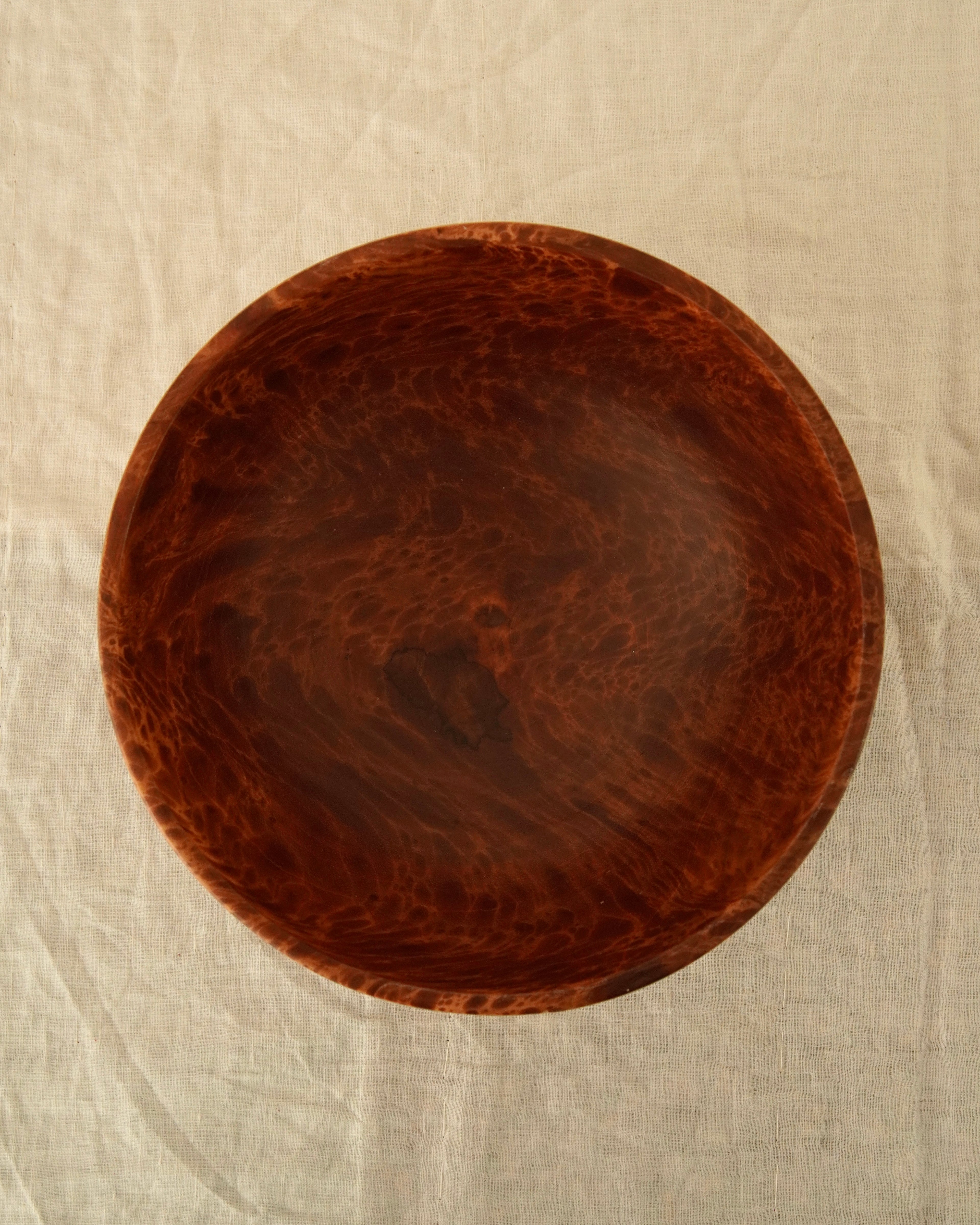 Olive wood serving bowl