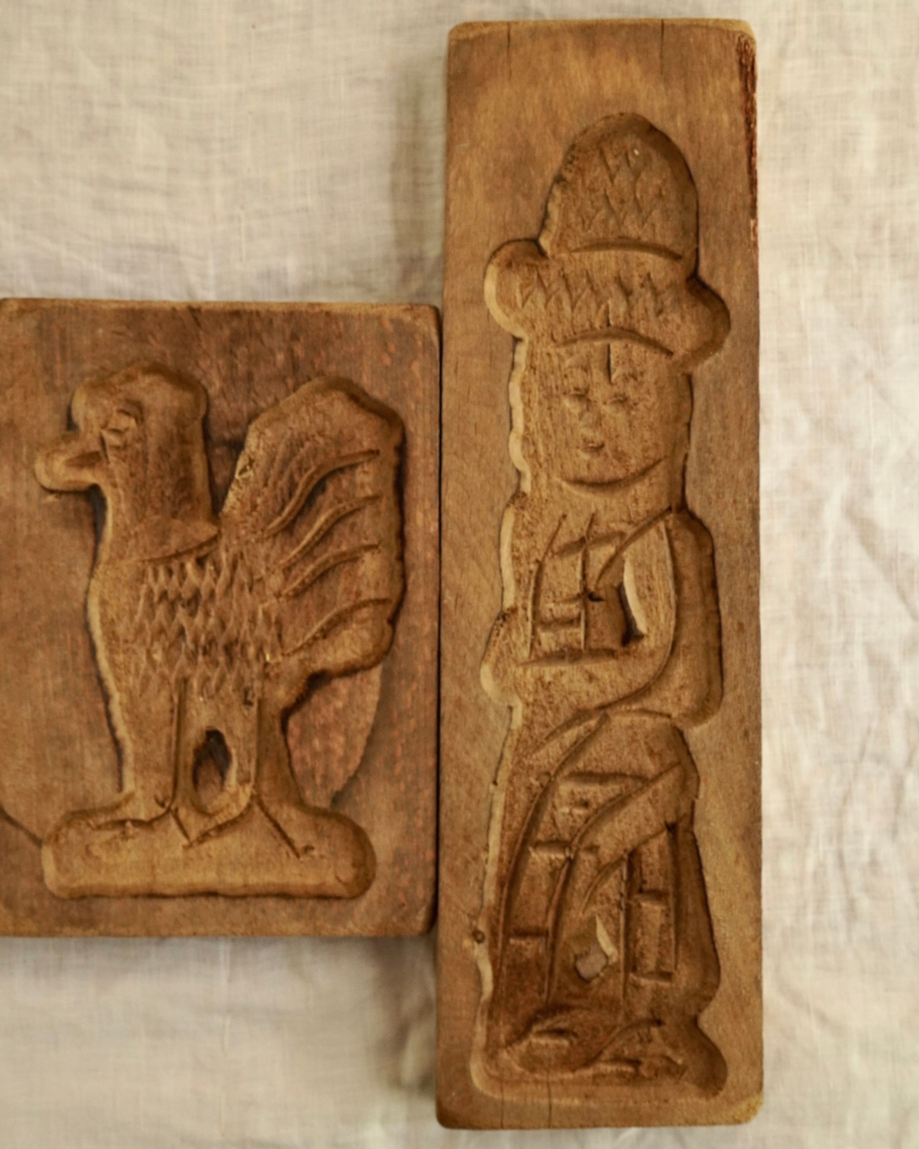German carved wooden gingerbread moulds