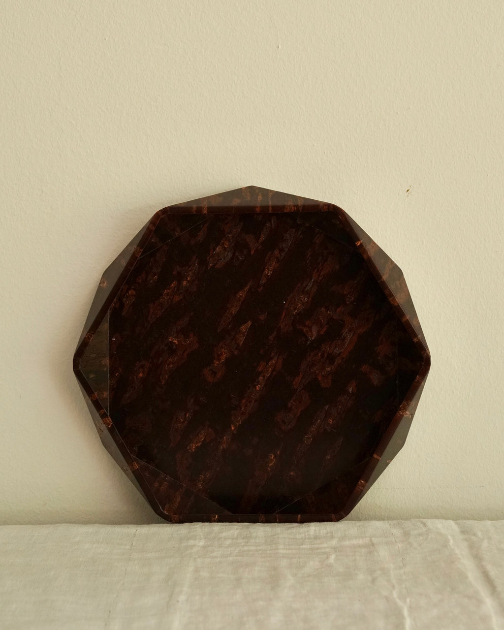 Japanese hexagon wooden plate/tray