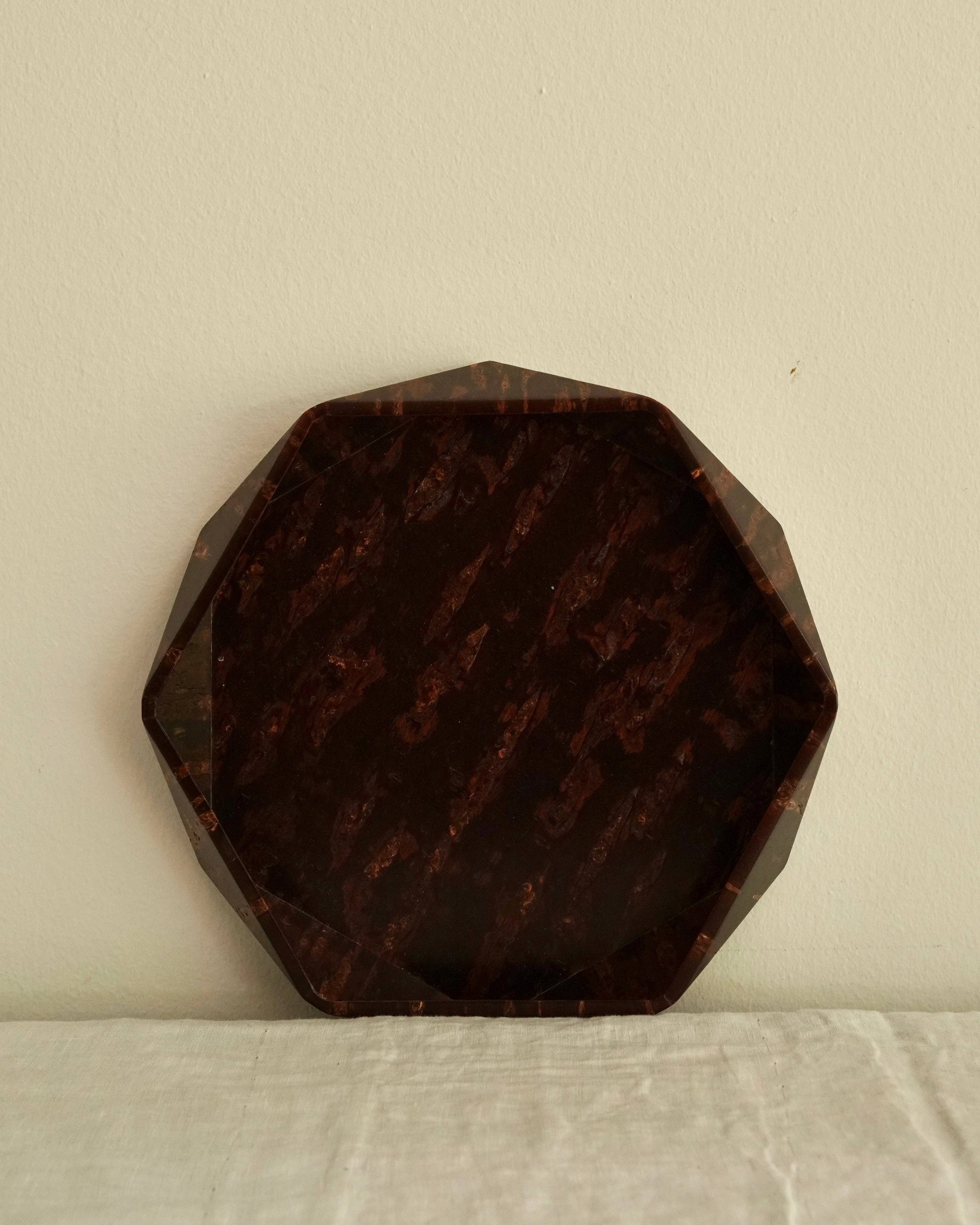 Japanese hexagon wooden plate/tray