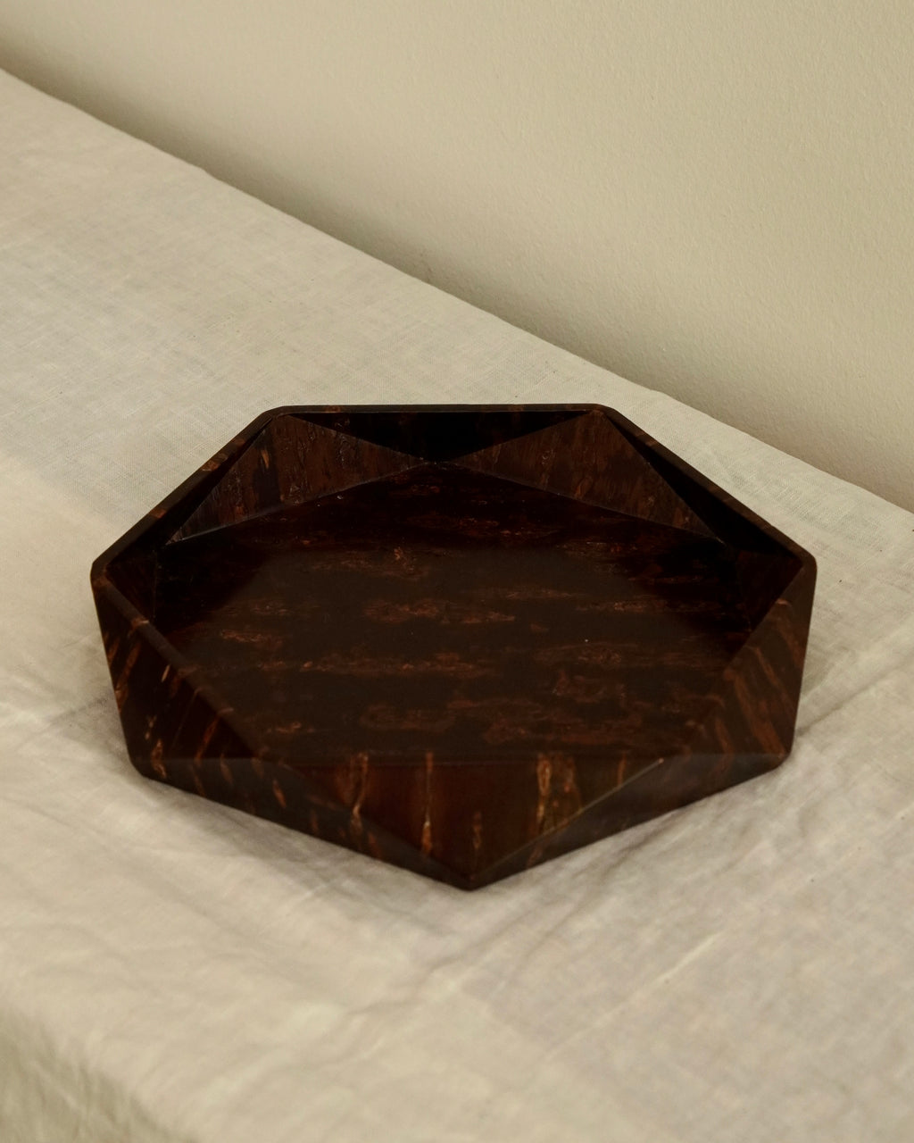 Japanese hexagon wooden plate/tray